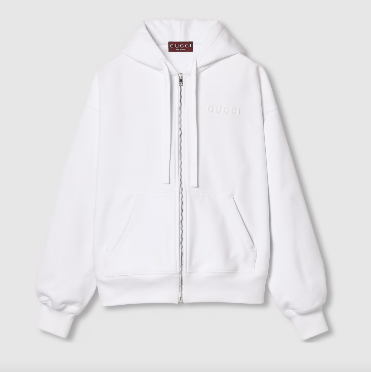 Gucci Felted Cotton Jersey Zip Jacket