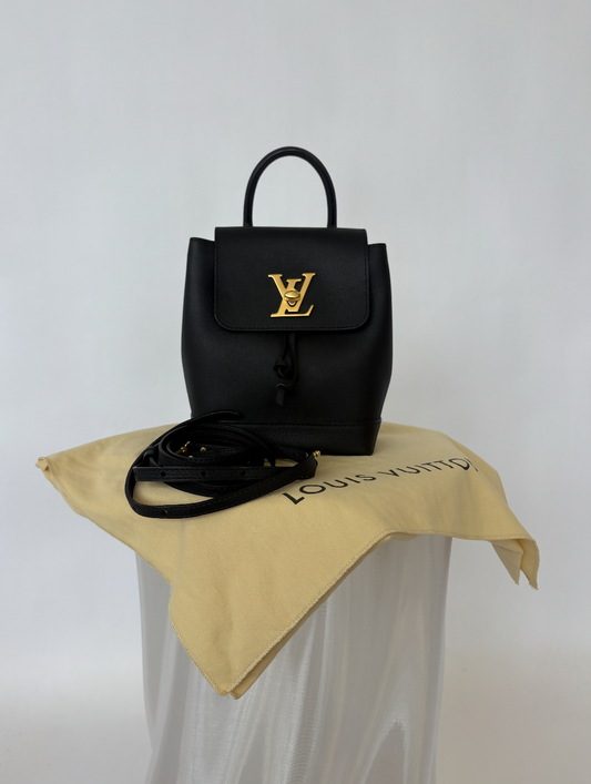 Louis Vuitton Lockme Backpack in Black Leather