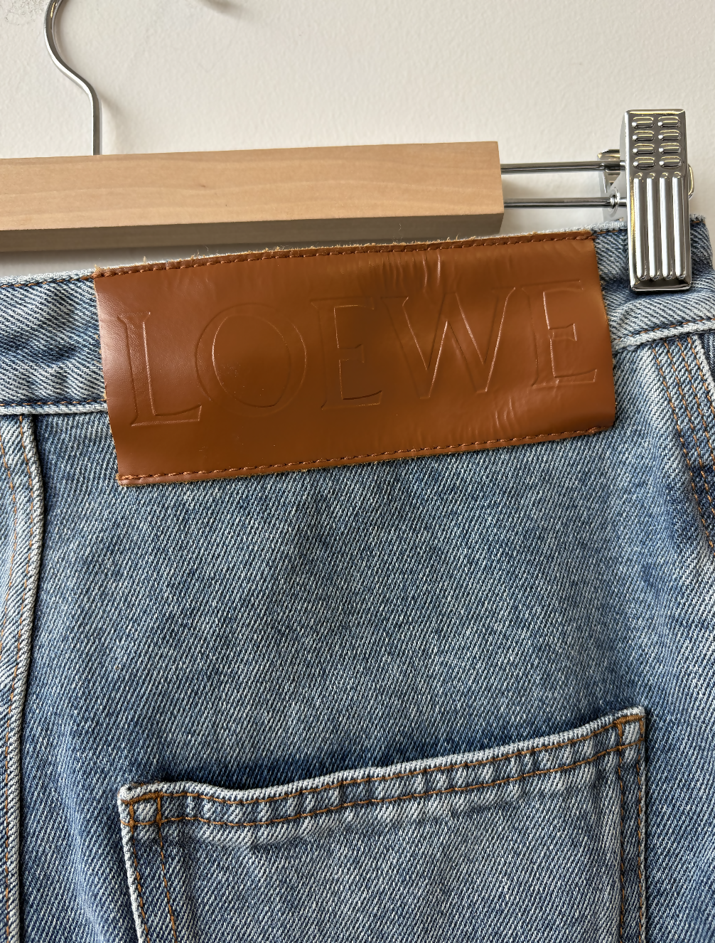 Loewe Anagram High-Rise Denim Miniskirt