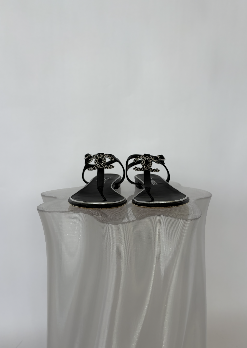 Chanel Chain CC Thong Sandals