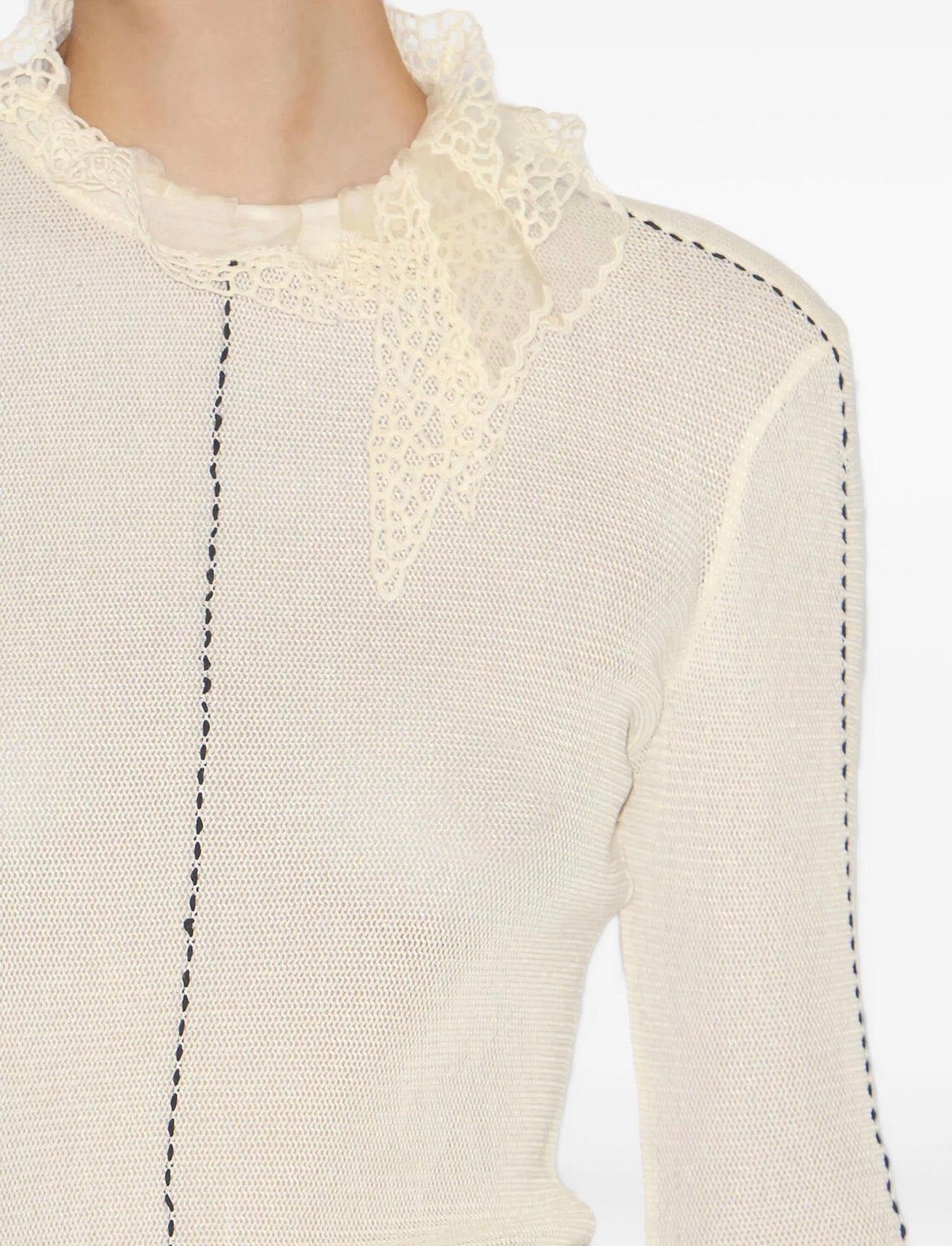 ISABEL MARANT – Sarah lace-trimmed mesh top