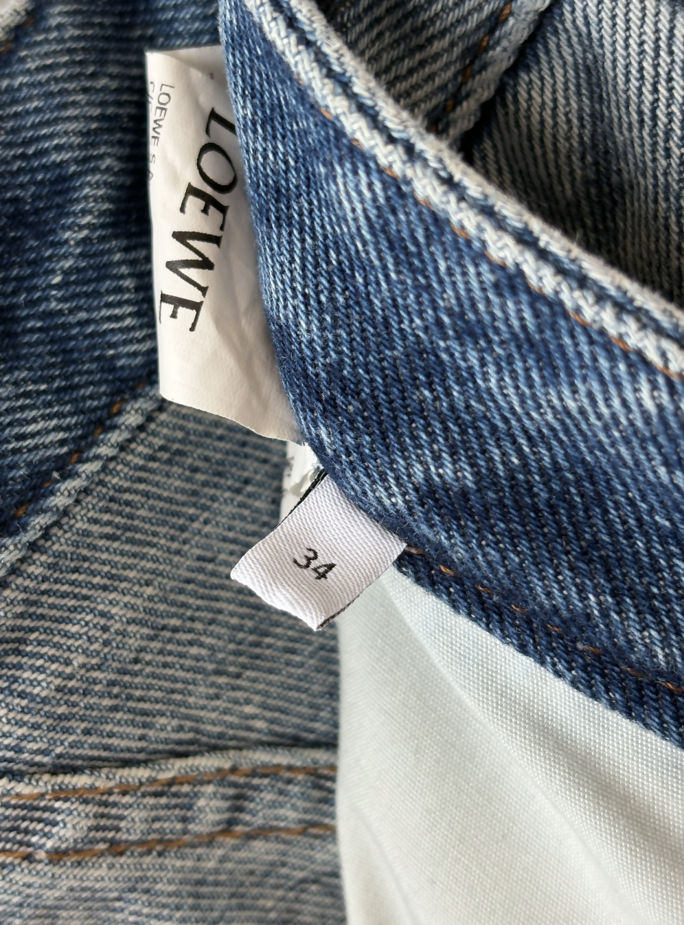 Loewe Anagram High-Rise Denim Miniskirt