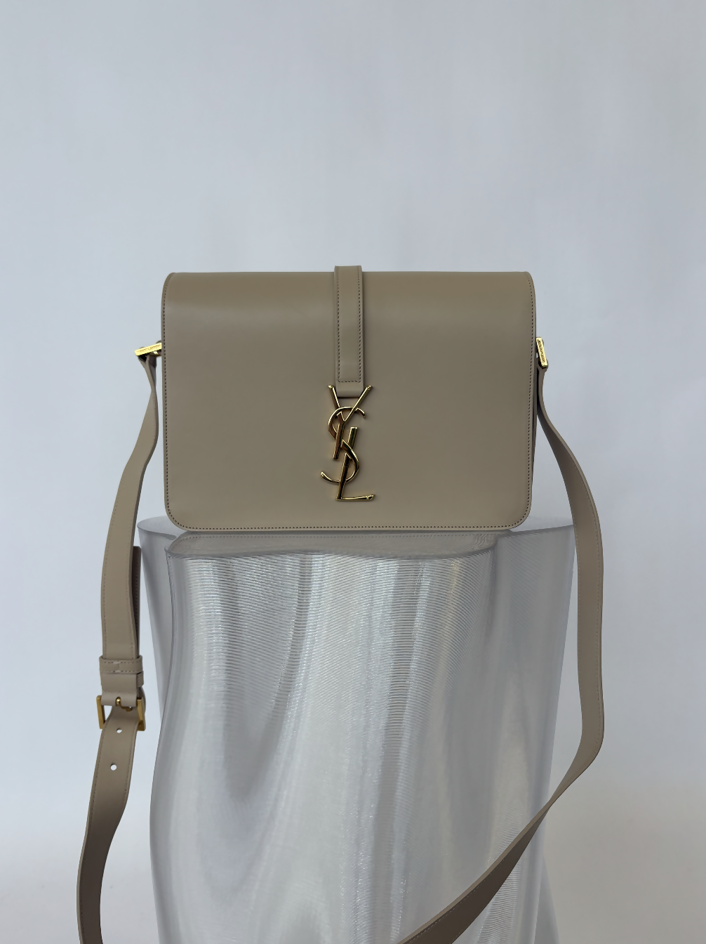 Saint Laurent Medium Classic Monogram Université Bag in Cream Smooth Calfskin