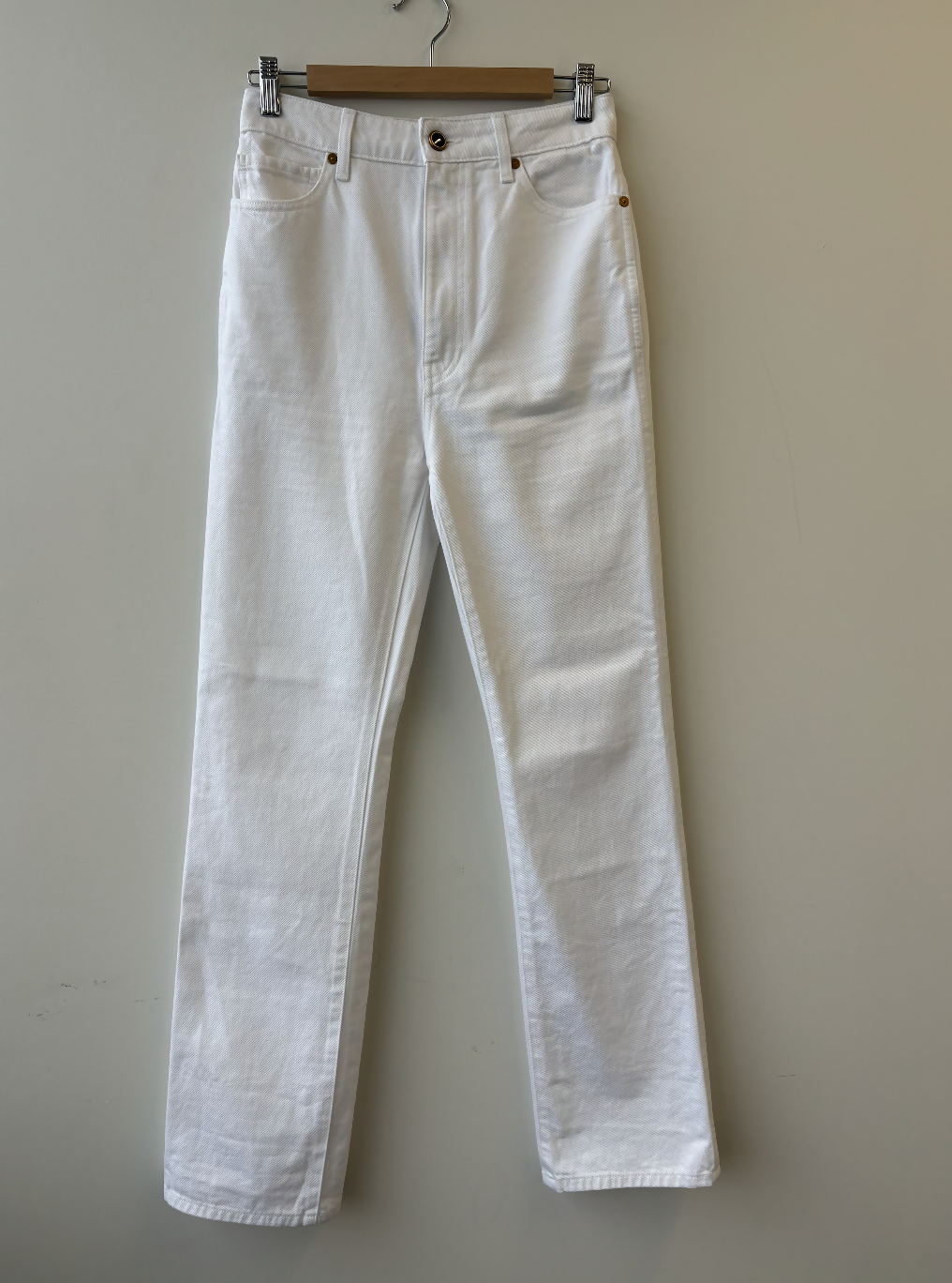 Khaite Danielle High-Rise Jeans (White)
