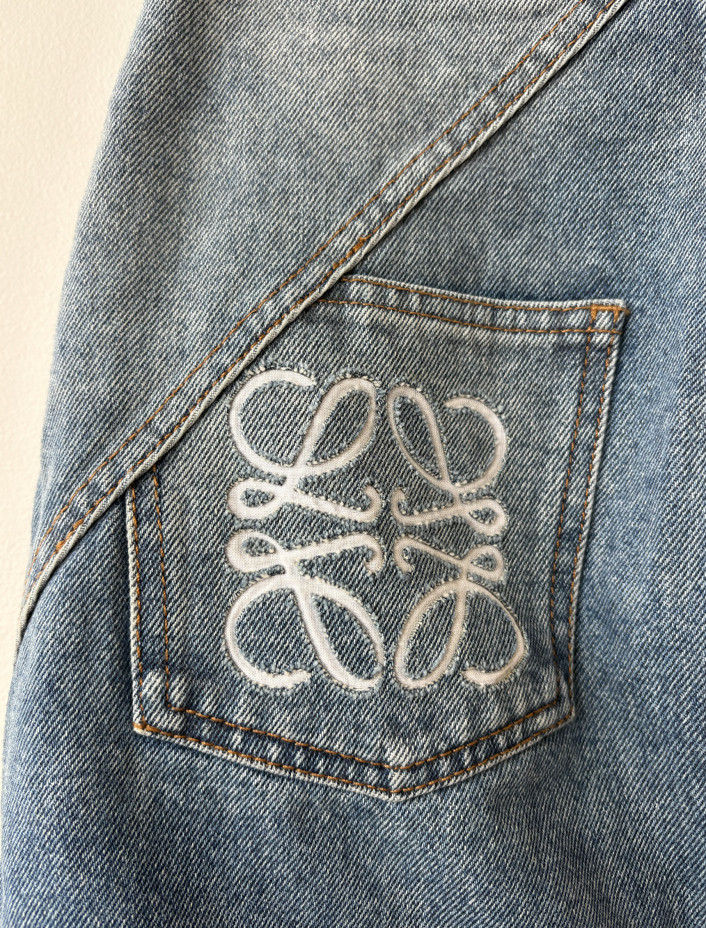 Loewe Anagram High-Rise Denim Miniskirt