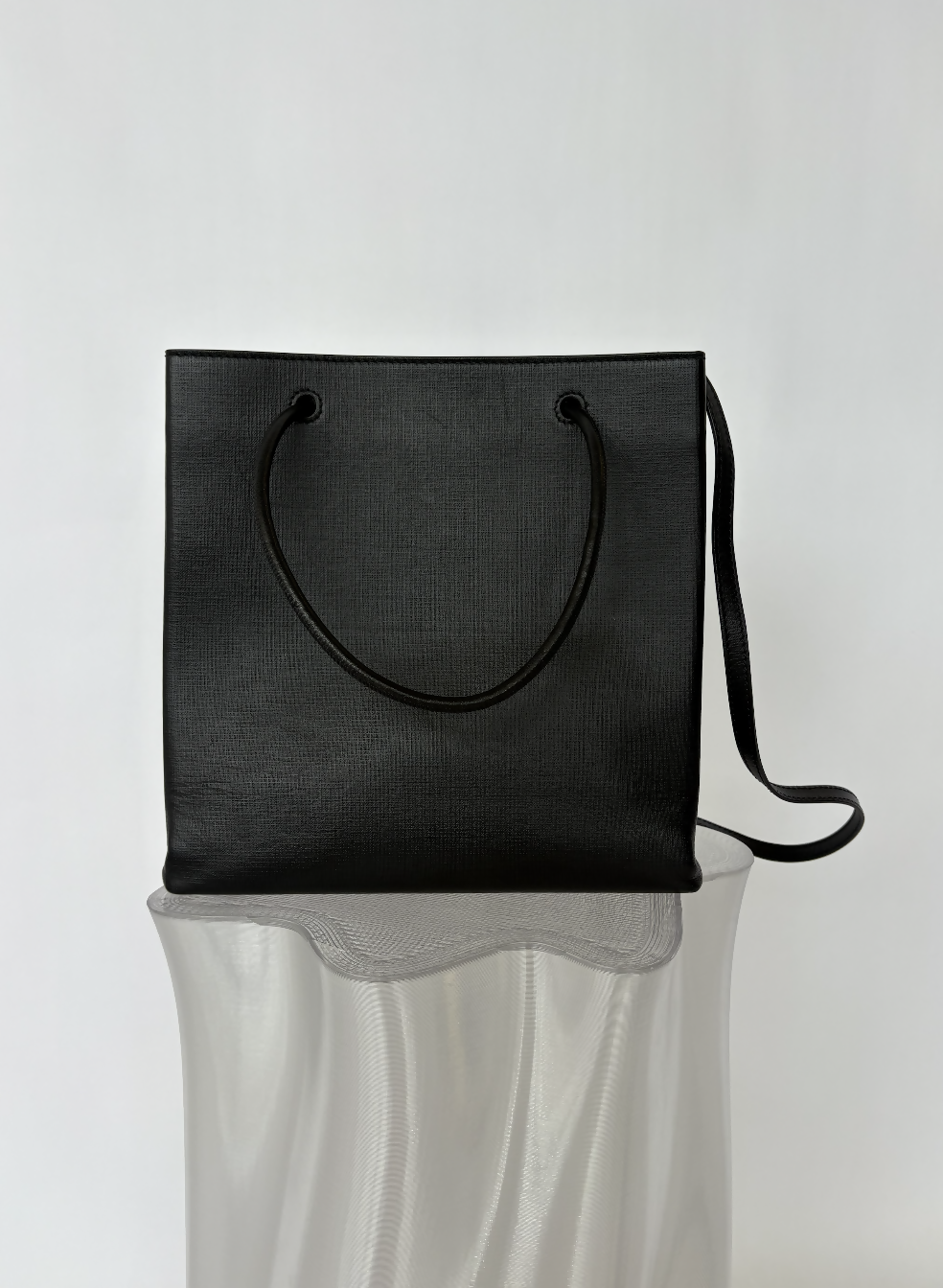 Balenciaga Black Shopping Tote Logo Bag