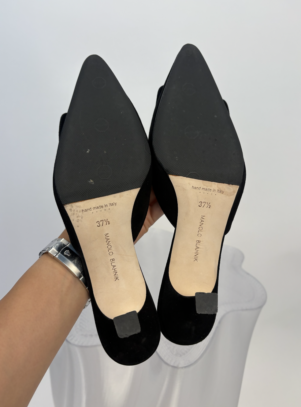 Manolo Blahnik Maysale 50 in Black Suede - FULL SET