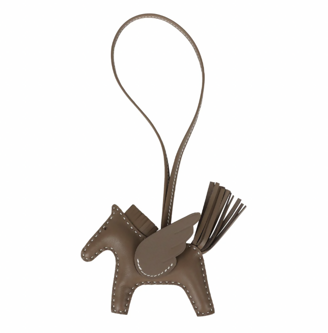 Hermès Rodeo Pegasus PM Charm in Étoupe Milo Lambskin - Full Set