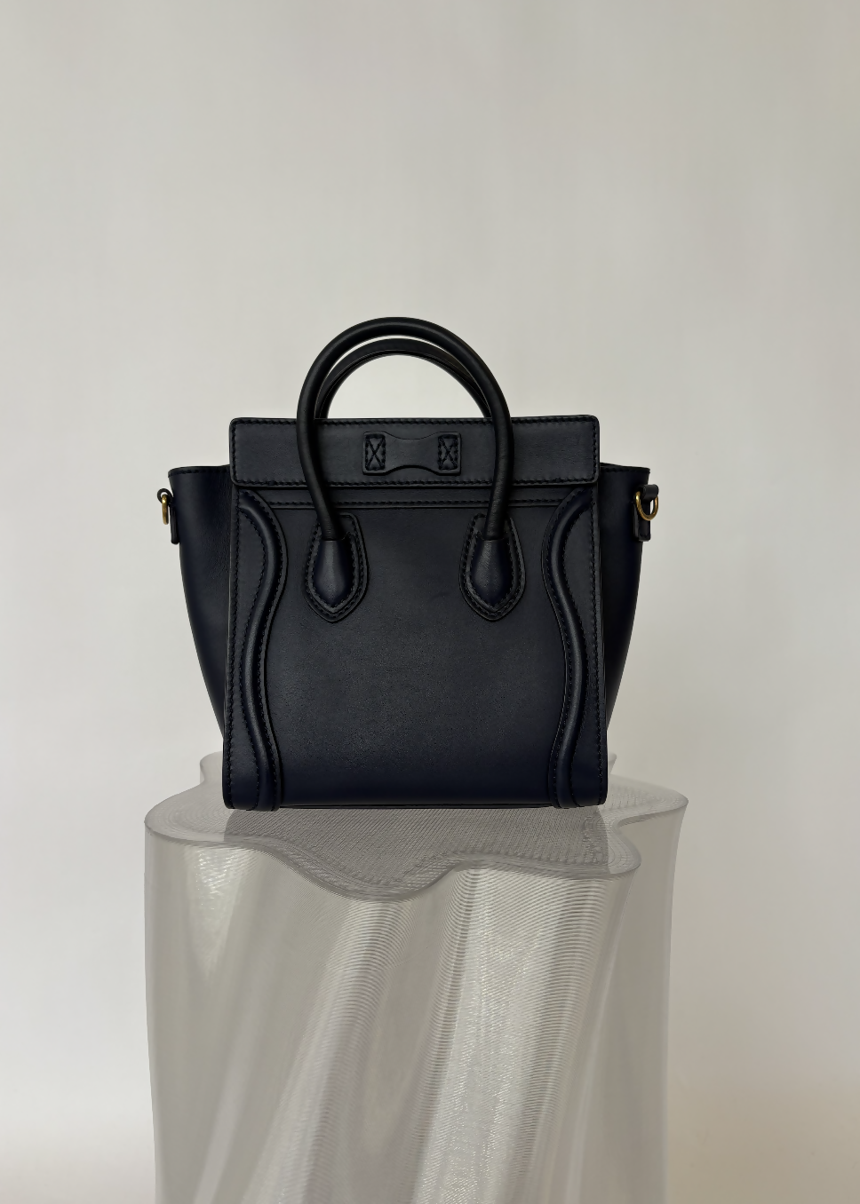 Celine Nano Luggage Leather Bag - Celine Blue Sac à Main