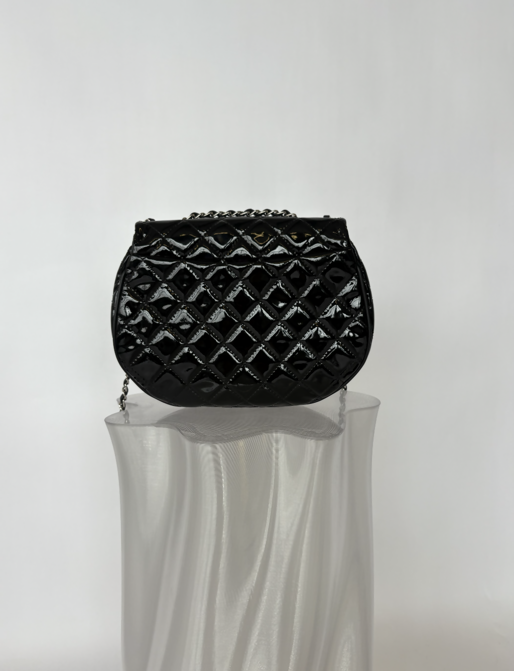 Chanel Patent Bubble Quilted Medium Calfskin Bag