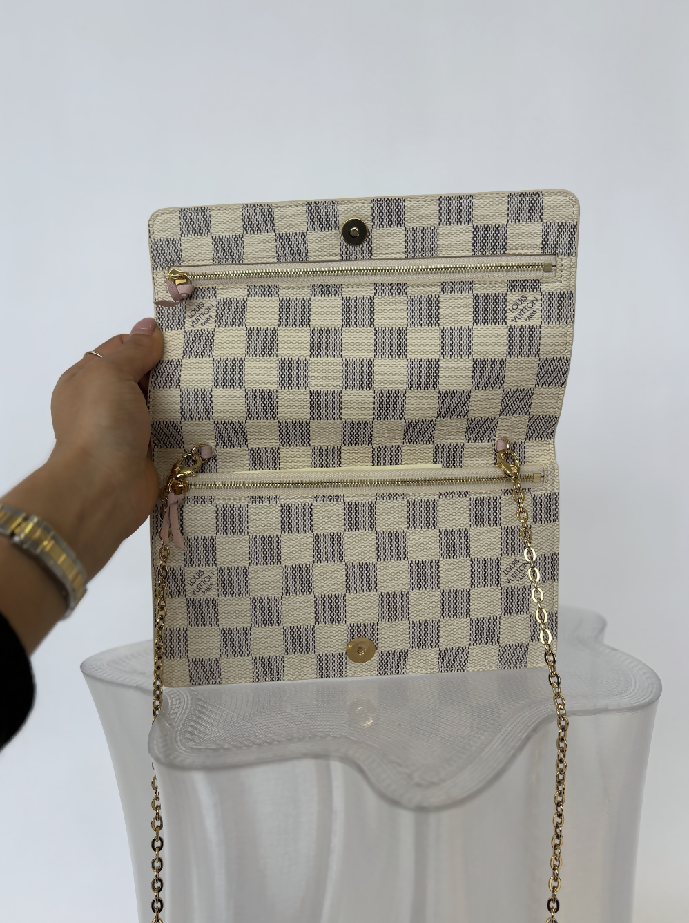 Louis Vuitton LV Trunk Clutch in Damier Azur Canvas, Limited Edition
