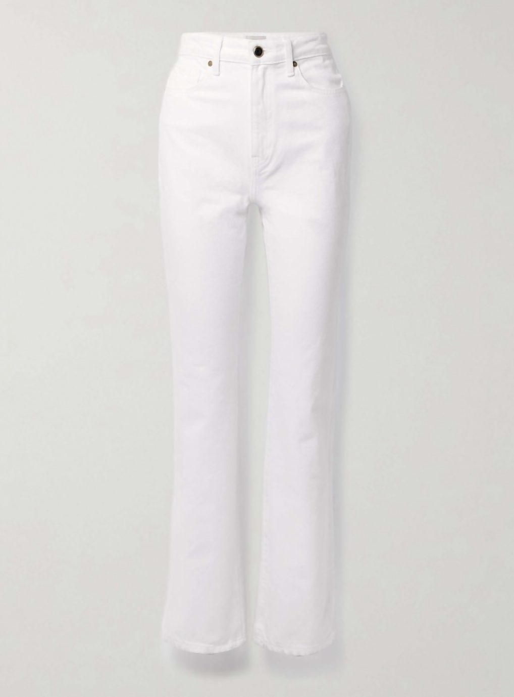 Khaite Danielle High-Rise Jeans (White)