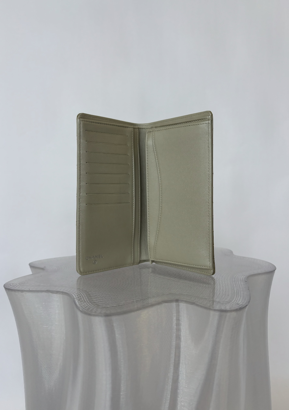 Chanel Matelassé Long Wallet in Gold Patent Leather - FULL SET