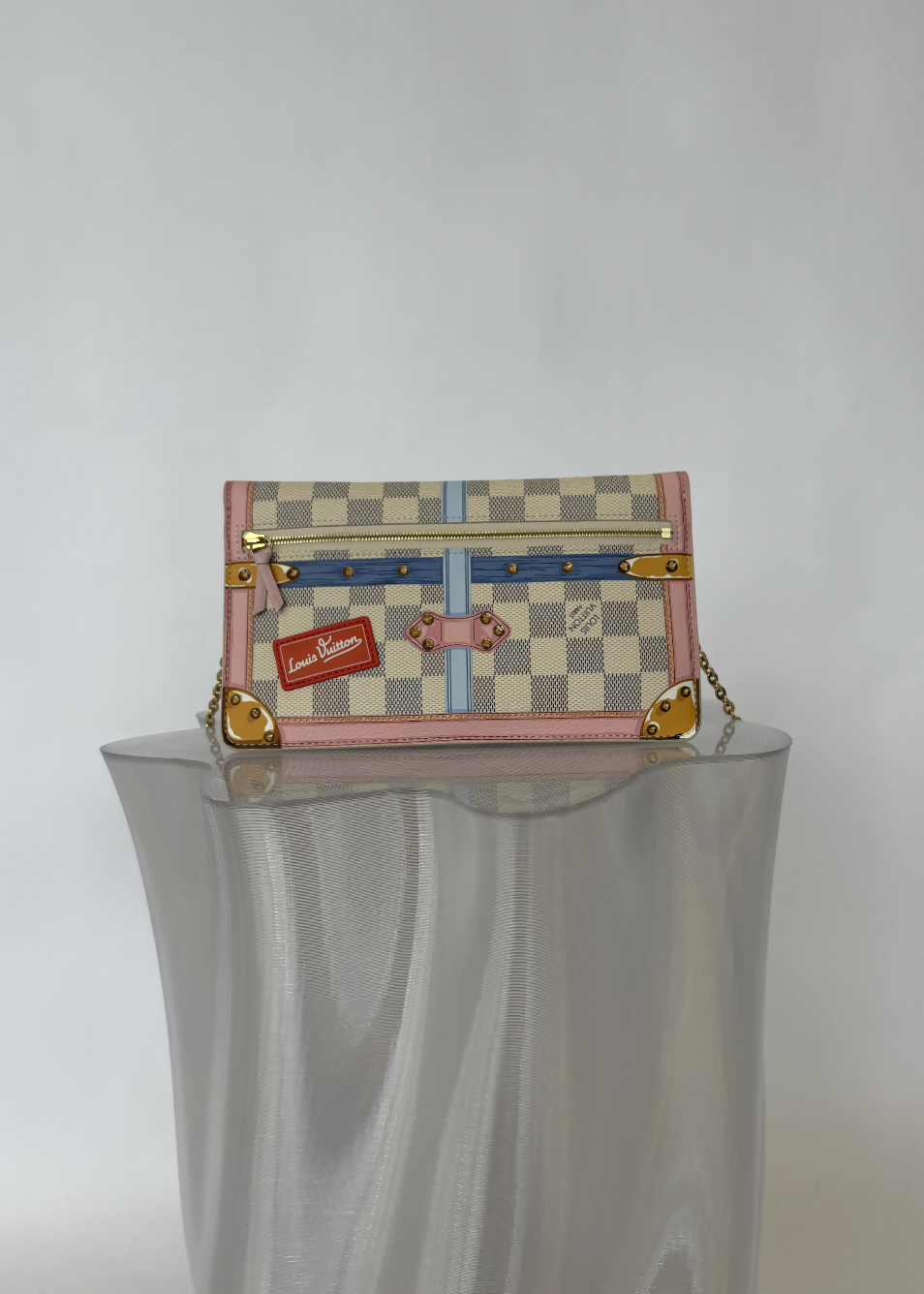 Louis Vuitton LV Trunk Clutch in Damier Azur Canvas, Limited Edition