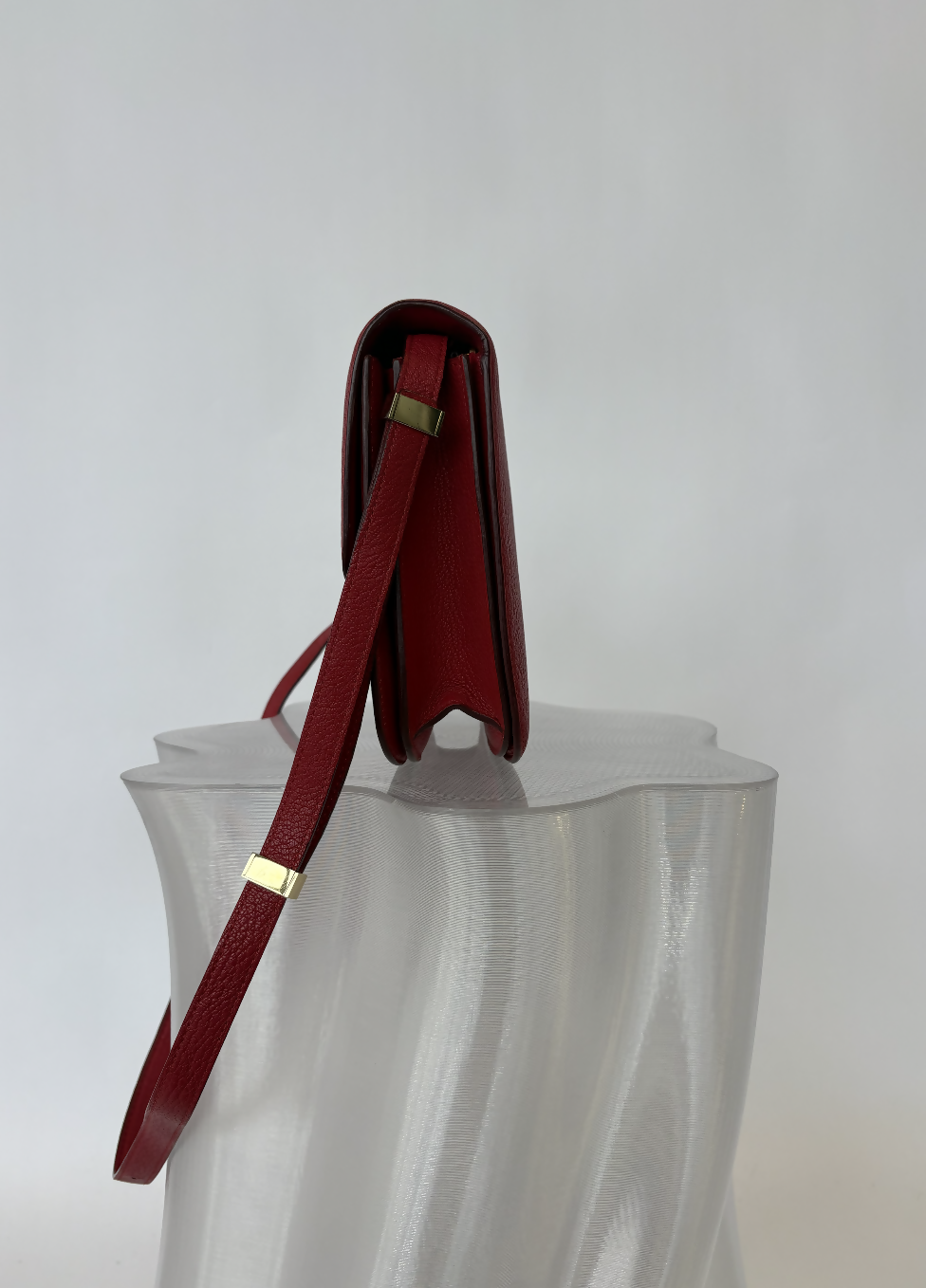 Celine Medium Classic Box Crossbody Bag in Red Leather