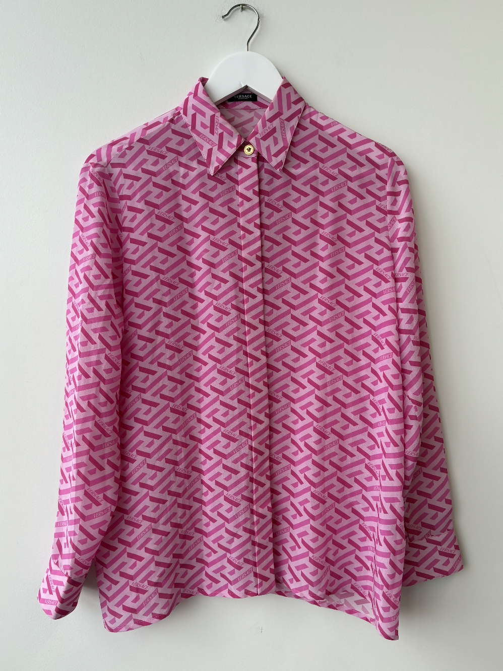 Versace La Greca Print Shirt Blouse