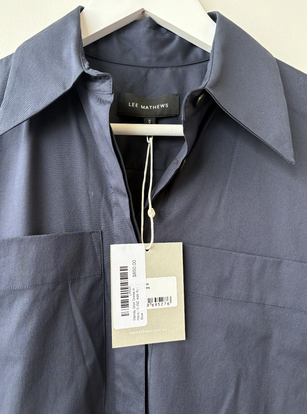 Lee Mathews Wendy Shirt Dress in Navy
