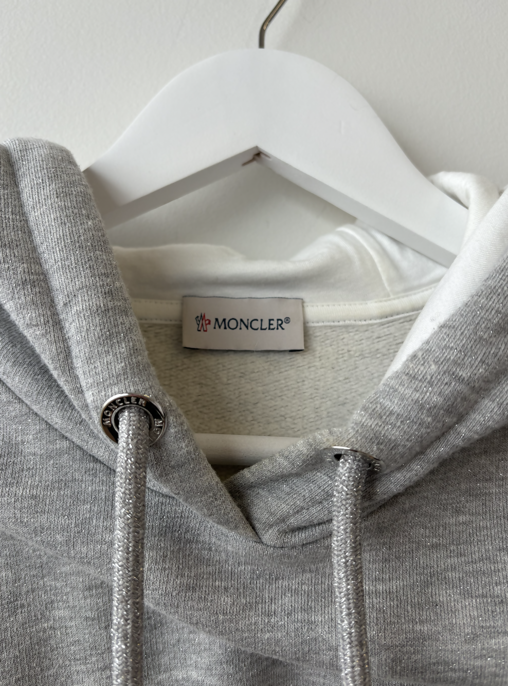 Moncler Logo Patch Hoodie in Grey