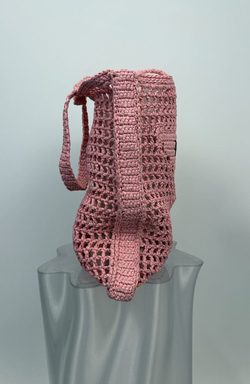 Prada Pink Woven Tote