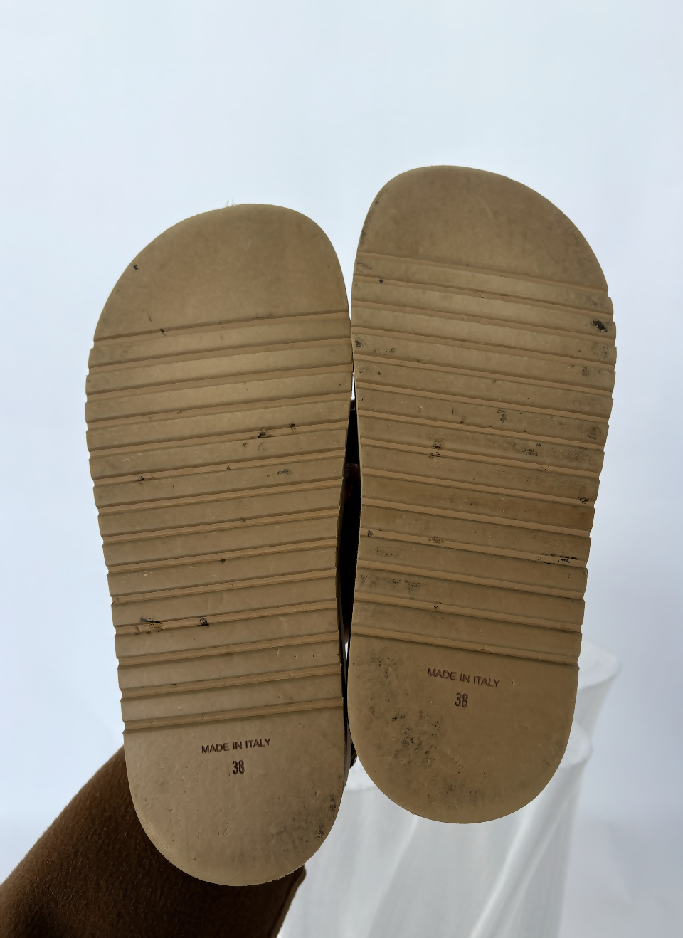 Beige Chanel Dad Chain Sandals - FULL SET