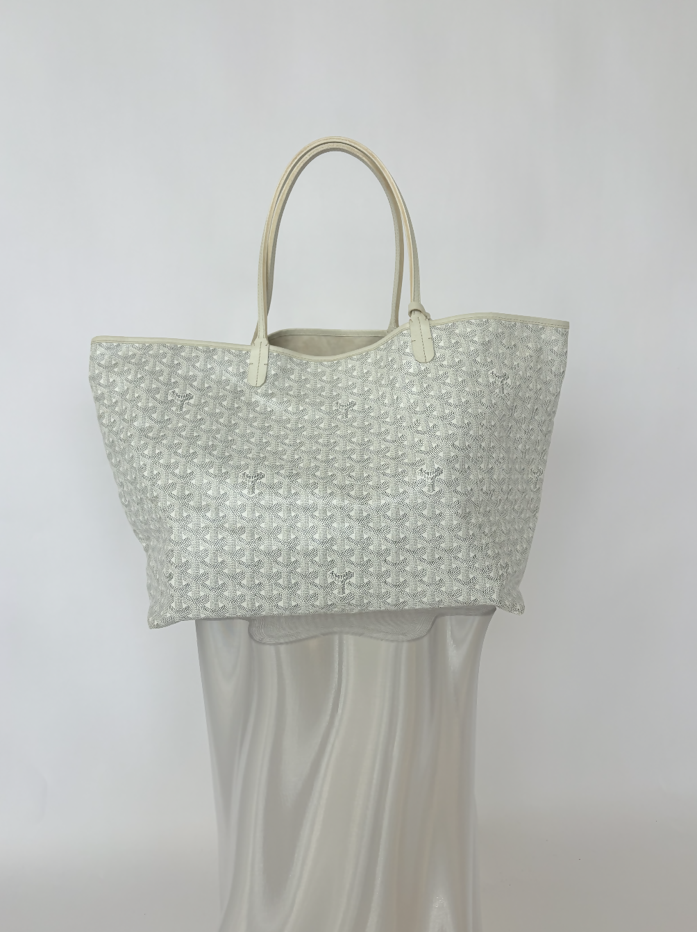 Goyard Saint Louis GM White Tote Bag