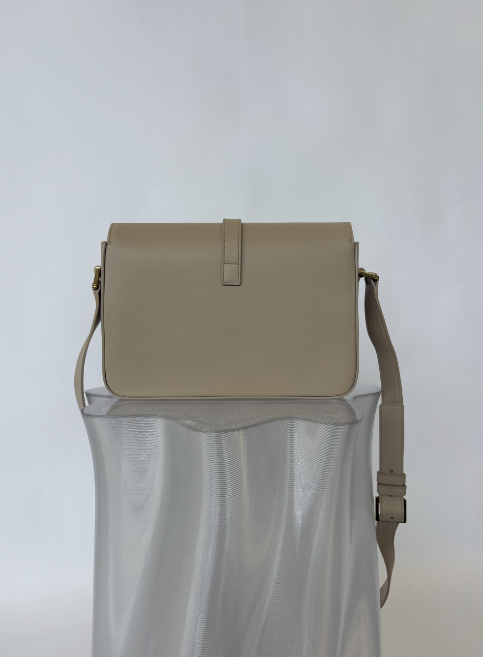 Saint Laurent Medium Classic Monogram Université Bag in Cream Smooth Calfskin