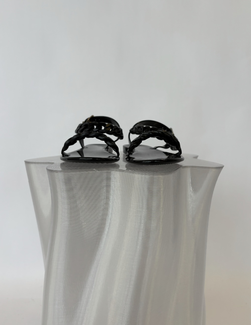 Givenchy Noir Jelly Chain Rope Sandals - FULL SET