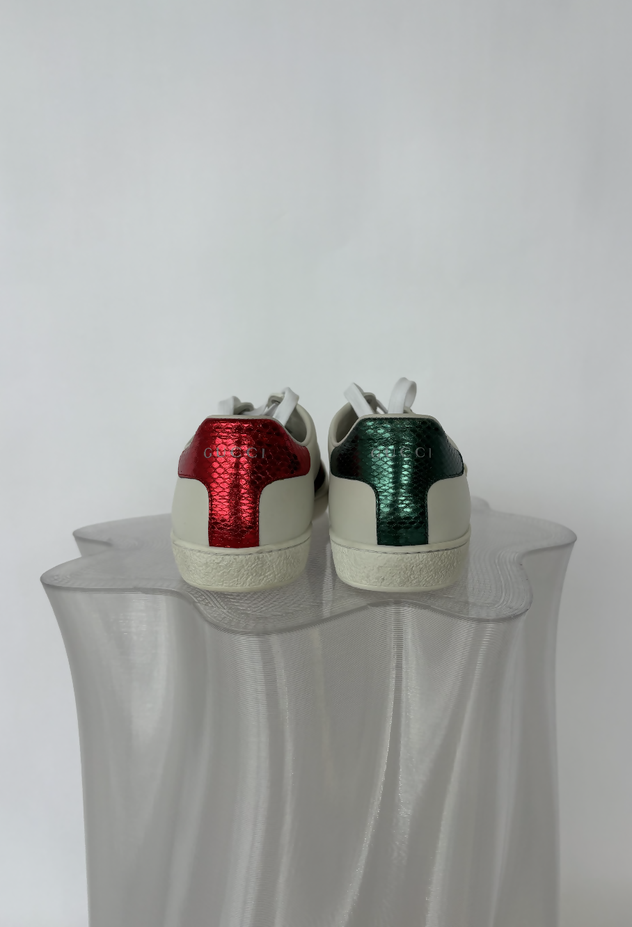 Gucci “New Ace” Pearl Stud Sneakers