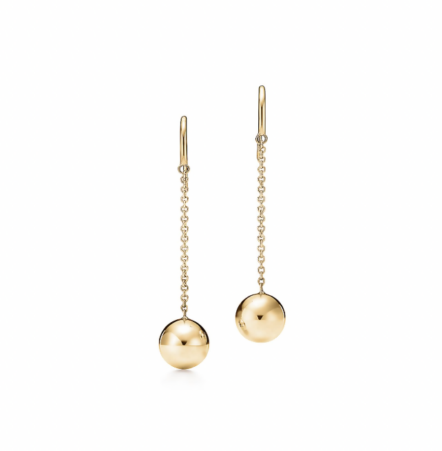 Tiffany & Co. 18K Yellow Gold Ball Hook Earrings - Full Set