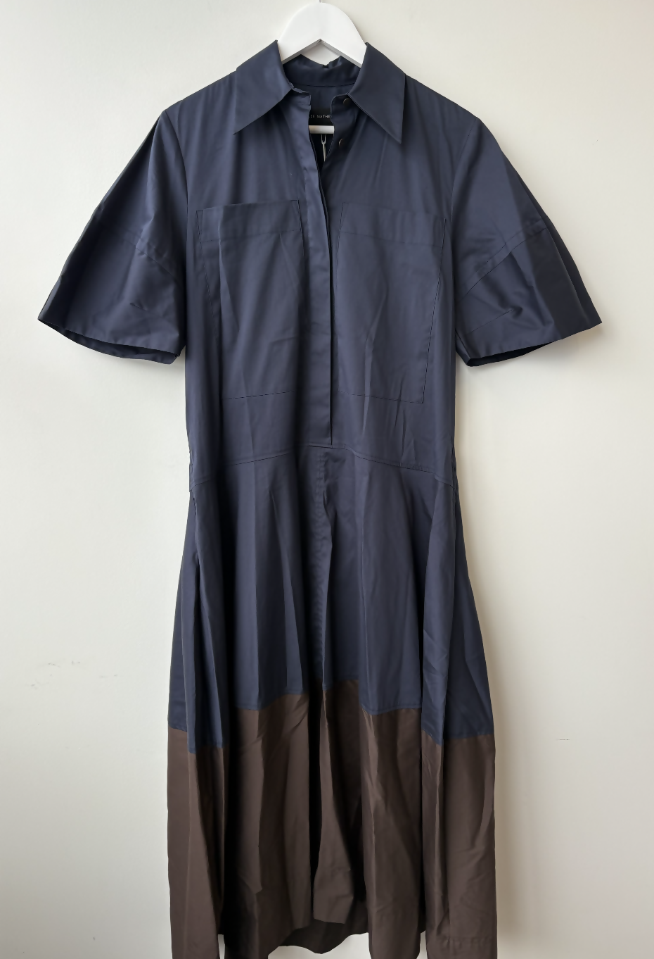 Lee Mathews Wendy Shirt Dress in Navy