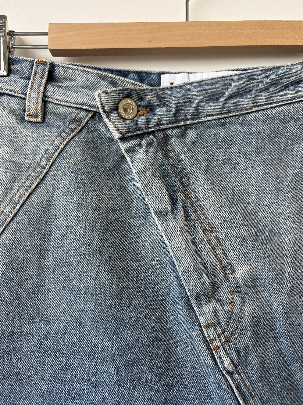 Loewe Anagram High-Rise Denim Miniskirt