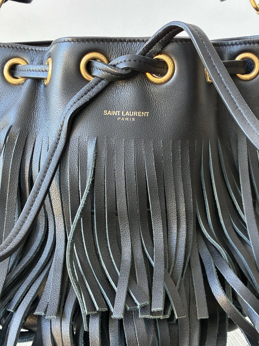 Saint Laurent Emmanuelle Fringe Bucket Bag