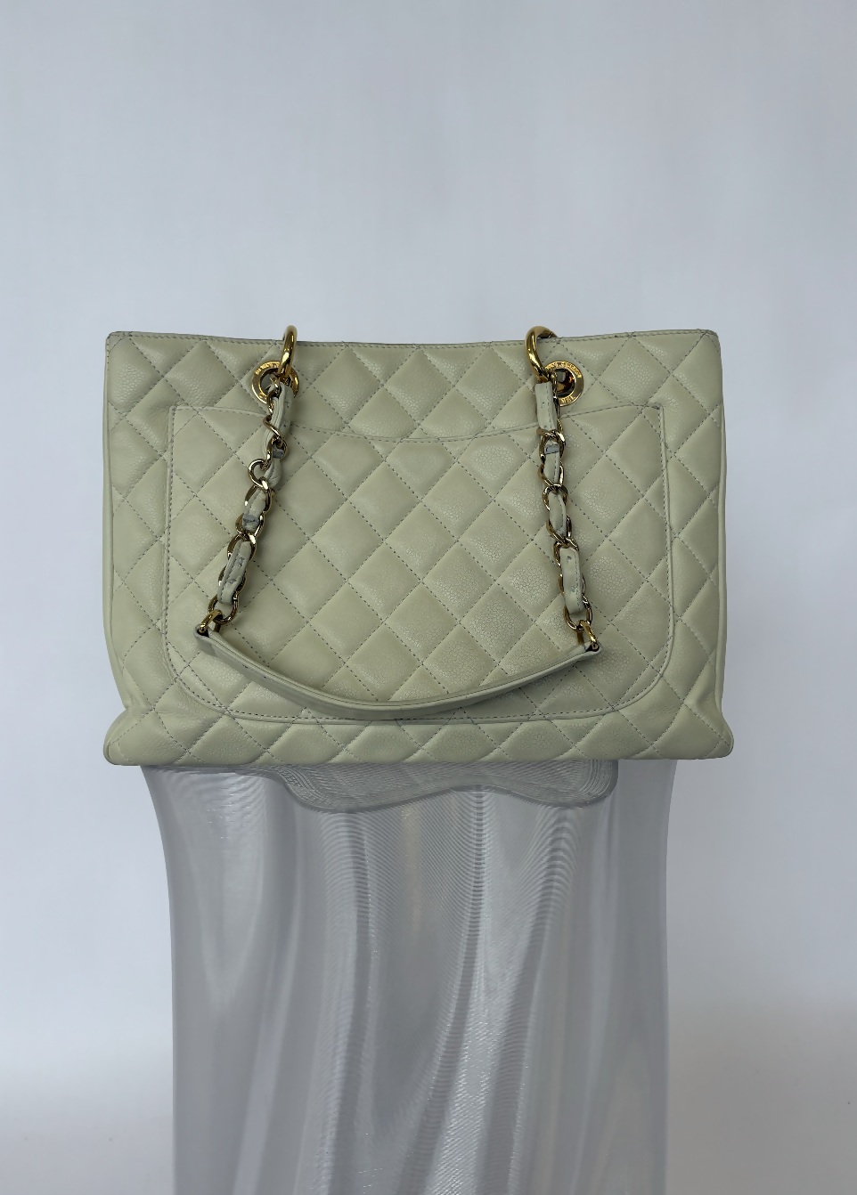 Chanel Pelle Beige Caviar Shopper Tote