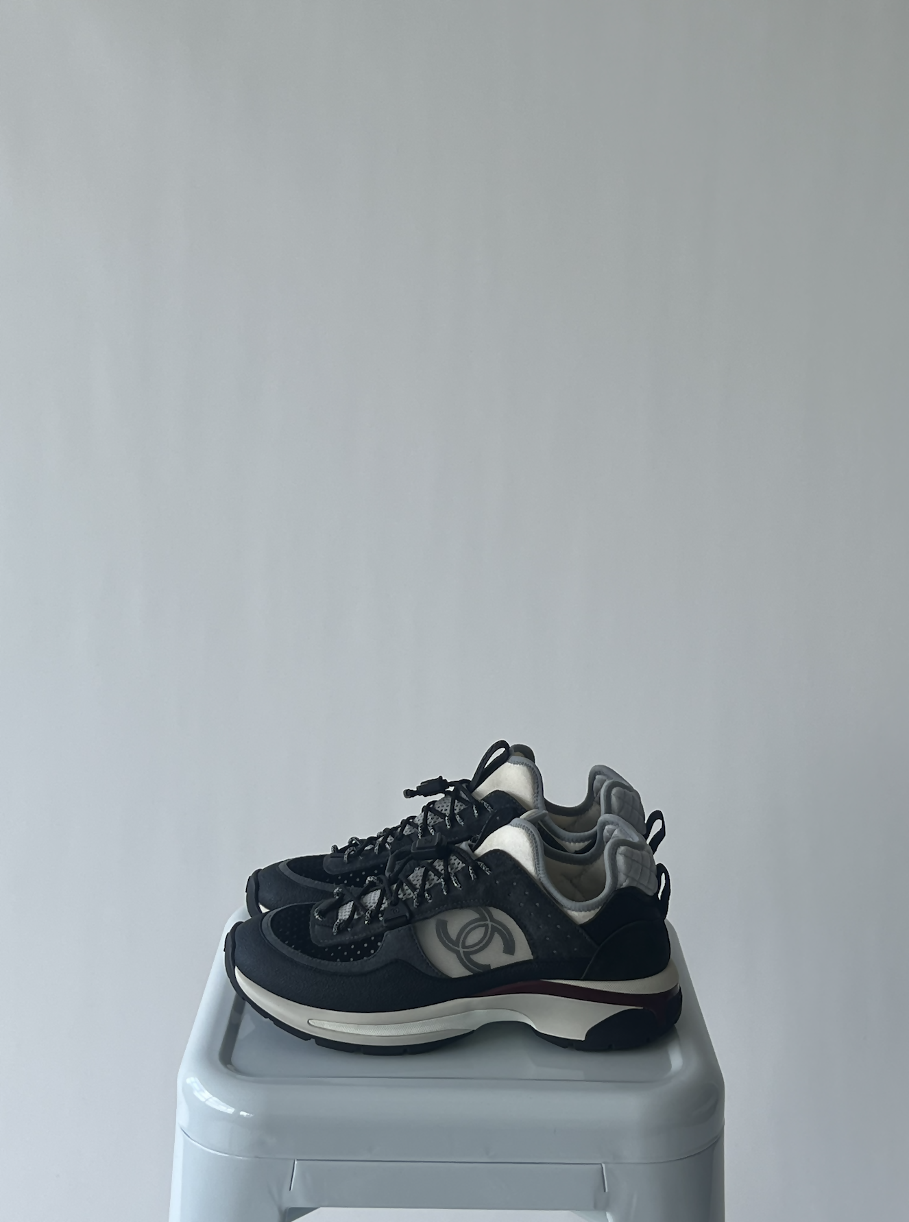 Chanel black sales suede sneakers