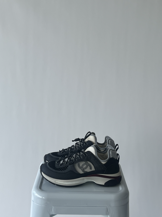 Chanel Calf Skin Suede Sneakers