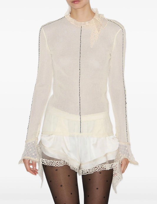 ISABEL MARANT – Sarah lace-trimmed mesh top