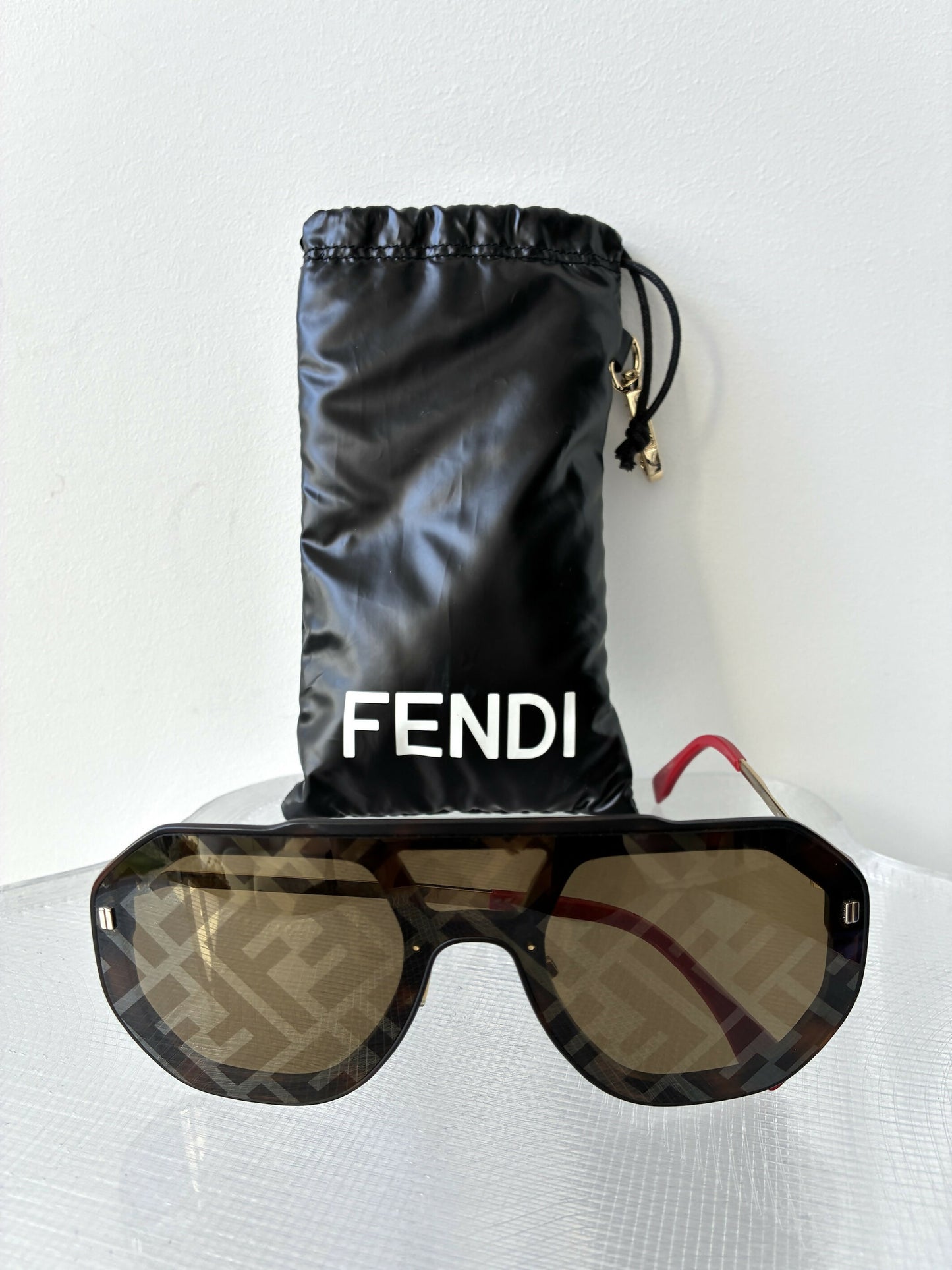 Fendi Eyewear Aviator-Style Logo-Print Sunglasses