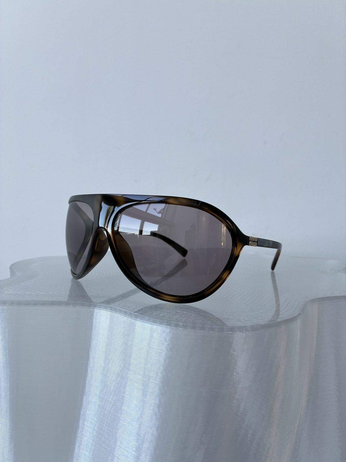 Miu Miu Runway Sunglasses in Havana Brown Tortoiseshell