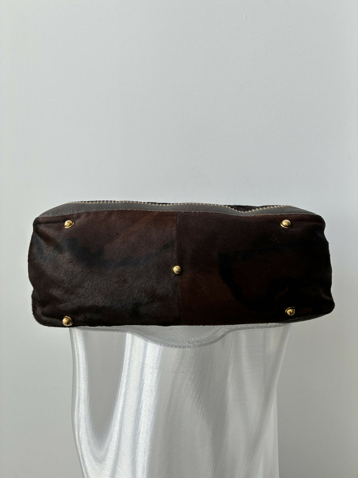 Gucci Vintage Horsebit Pony Hair Boston Bag