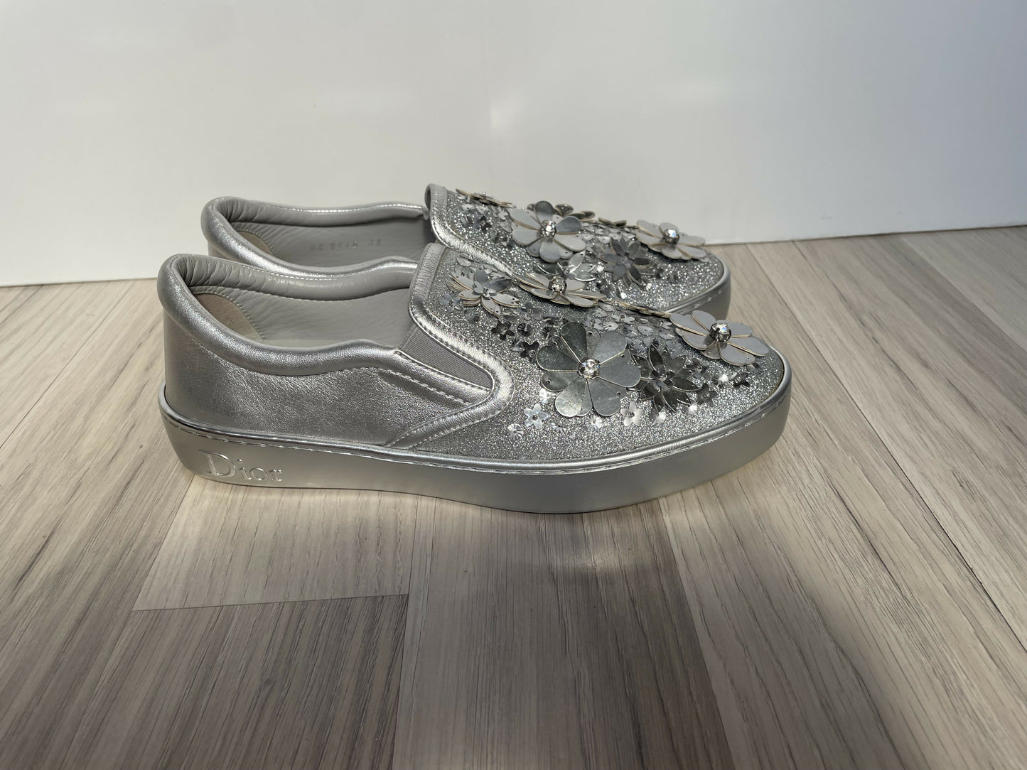 Dior leather slip on sneakers