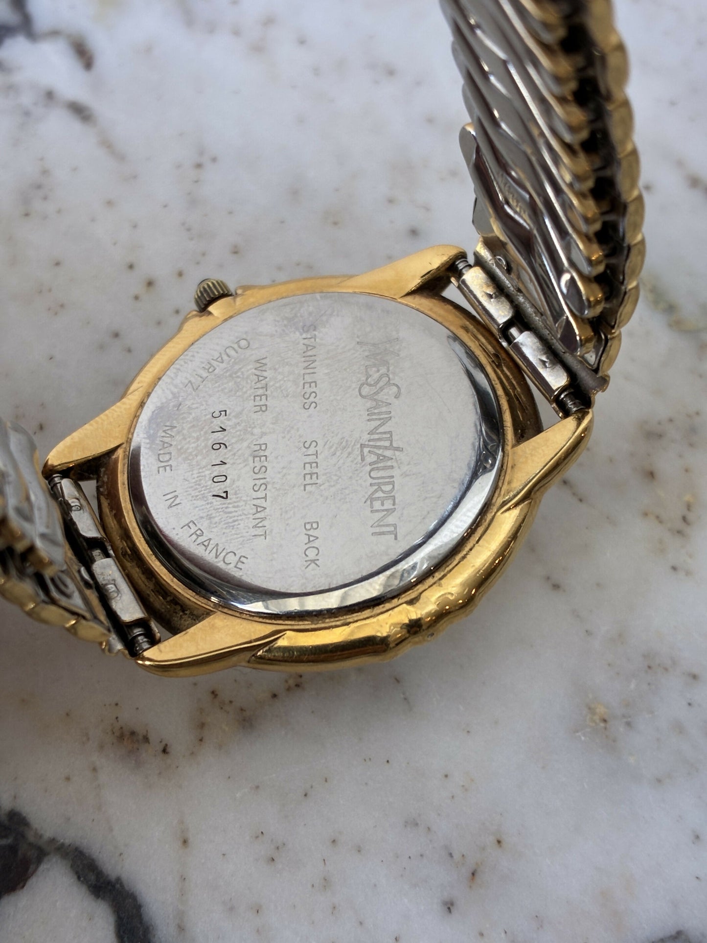 Yves Saint Laurent Bi-Tone Ribbon Link Watch