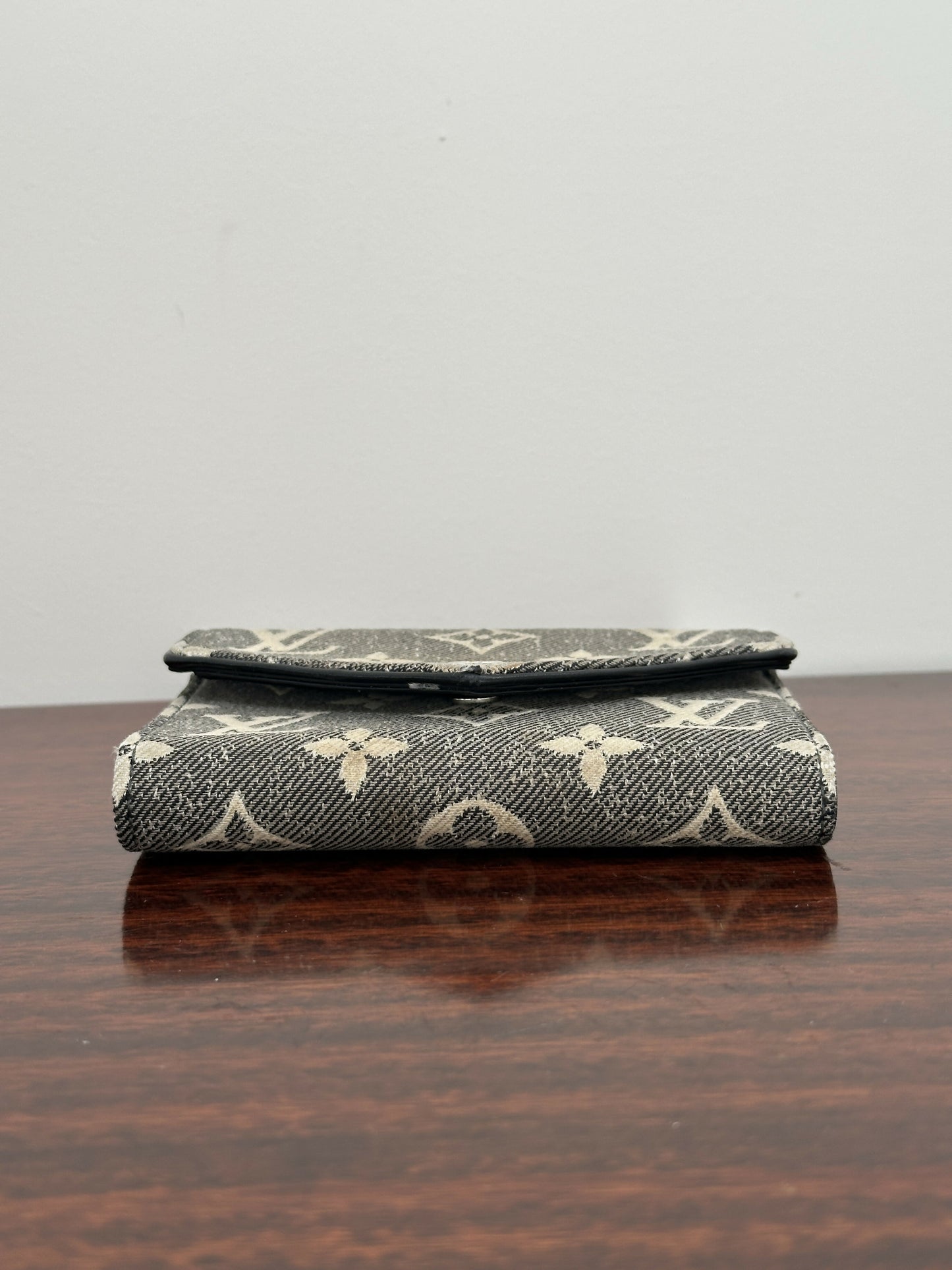 Louis Vuitton Gray Jacquard Denim Victorine Wallet