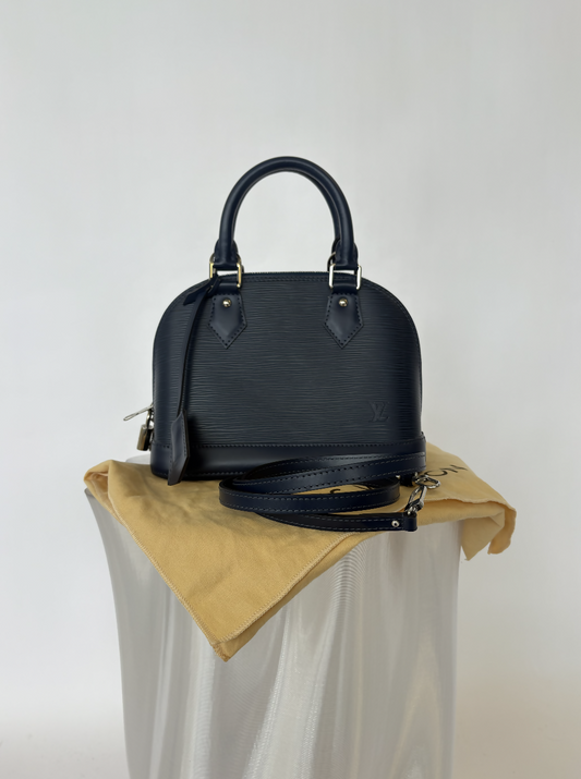 Louis Vuitton Alma BB Sac in Bleu Indigo Epi Leather