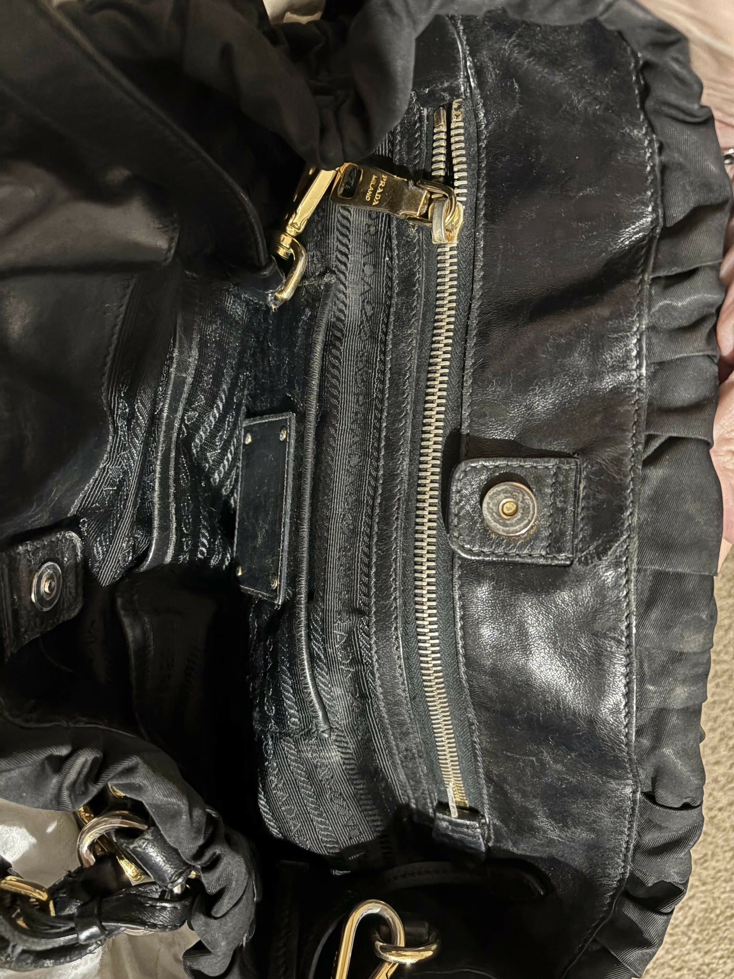 Prada Tessuto Nylon Gaufre Tote Black