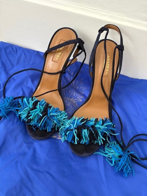 Aquazzura Wild Thing 105 Fringe Sandals