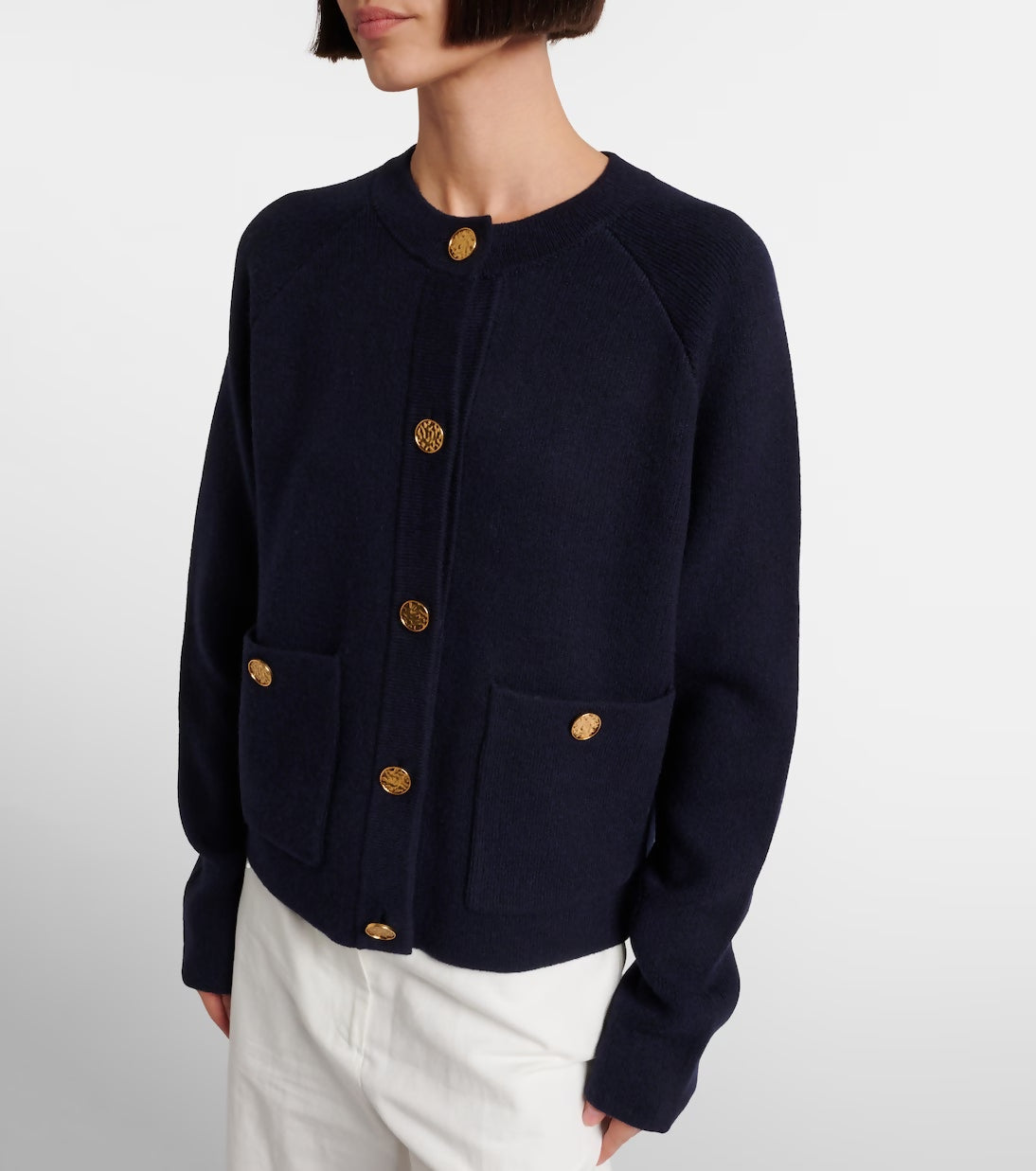 Totême Hammered Button Cardigan, Small - New