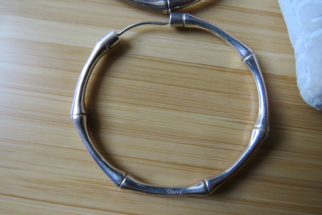 Gucci Sterling Silver Hoops