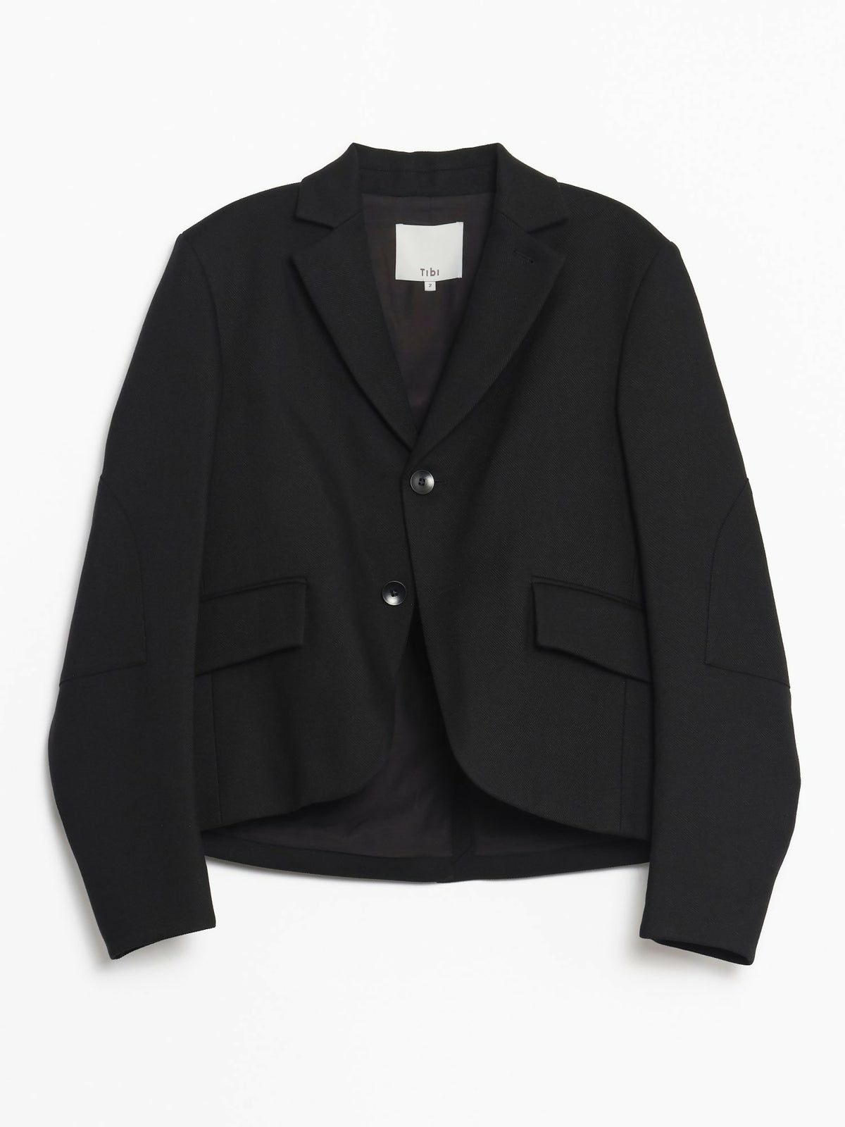 Tibi Cavalier Twill Shrunken Blazer
