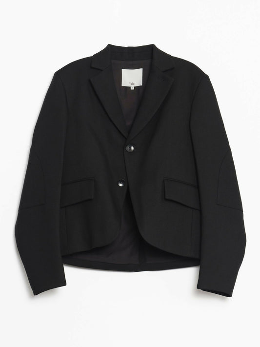 Tibi Cavalier Twill Shrunken Blazer
