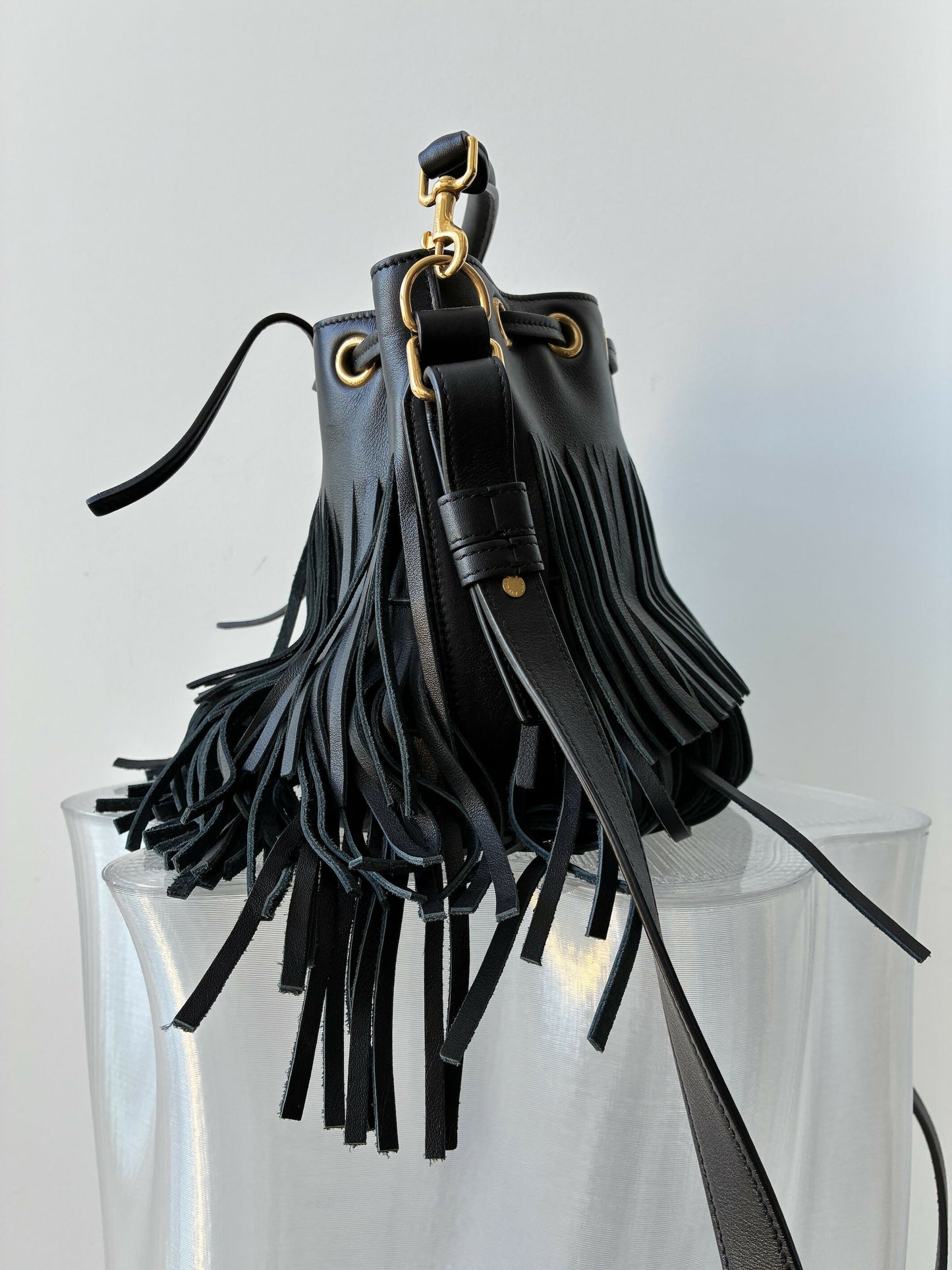 Saint Laurent Emmanuelle Fringe Bucket Bag